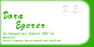 dora egerer business card